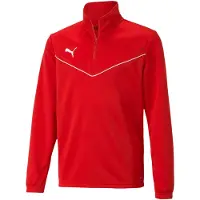 Puma Sweat de sport 'TeamRise' rouge / blanc