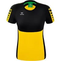 Erima Six Wings T-Shirt Femmes - Jaune / Noir | Taille: 36