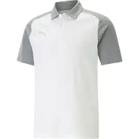 Puma T-Shirt fonctionnel 'TeamCup' gris / blanc