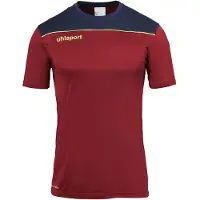 Uhlsport Offense 23 T-Shirt Hommes - Bordeaux / Marine / Jaune fluo