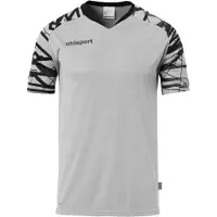Uhlsport Goal 25 Maillot manches courtes Homme - Gris foncé chiné / Noir