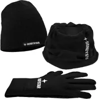 Derbystar set d'hiver polaire bonnet+gants+nuque noir 7