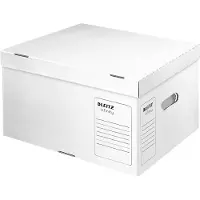 Leitz Caisses d'archivage et de transport Infinity - en carton - format L - l. 420 x P 350 x H 265 mm - blanc - 10 pièces