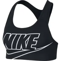 Nike Swoosh Futura Medium Impact Sports Bra Noir XS Femme