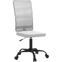 vidaXL Chaise de bureau Réglable en hauteur Blanc Résille