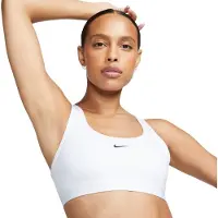 Nike Soutien-gorge de sport 'Swoosh' noir / blanc