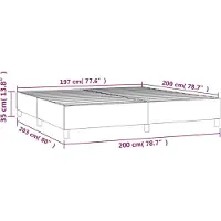 vidaXL Sommier boxspring Gris 200x200 cm Similicuir