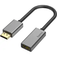 Hama Adaptateur vidéo, f. DisplayPort - port HDMI, Ultra-HD 4K@60Hz, alu