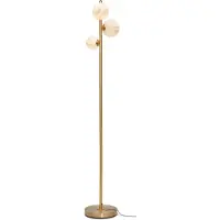 Its - Lampadaire Carrara - Or/Blanc - 30x30x160cm - 3L pour salon, chambre à coucher
