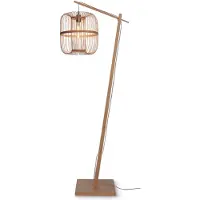 Good&Mojo - Lampadaire Hokkaido - Bambou - 63x36x176cm pour salon, chambre à coucher