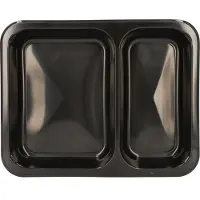 Starpak Plateaux pour micro-ondes - divisél, Contenant à usage unique, Noir