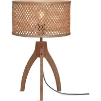 Good&Mojo - Lampe de table Java - Bambou - Ø18cm lampe de table - lampe de chevet, salon, chambre à coucher