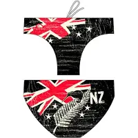 Turbo New Zealand Vintage 2013 Waterpolo Swimming Brief Noir XL Homme