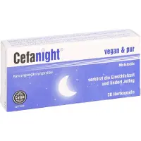 Cefak KG Cefanight avec mélatonine en gélules réduit le temps d'endormissement et soulage le décalage horaire, 30 gélules