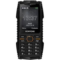 KONROW Mobile Résistant Eau Et Poussières Stone Plus 2,4" Noir