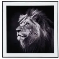 PT Living Décoration murale Lion - Noir - 2x50x50cm - Moderne