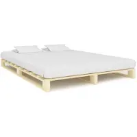 vidaXL Cadre de lit de palette sans matelas 200x200 cm bois massif pin