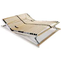 vidaXL Sommier à lattes avec 28 lattes 7 zones 140x200 cm