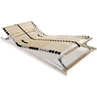vidaXL Sommier à lattes avec 28 lattes 7 zones 90x200 cm