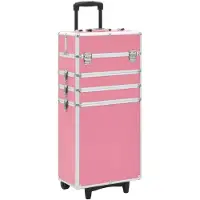 vidaXL Chariot de maquillage Aluminium Rose