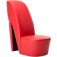 vidaXL Chaise en forme de talon aiguille rouge similicuir - Fauteuil