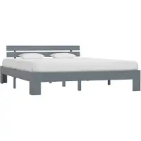 vidaXL Lit en bois massif pin gris 180x200 cm