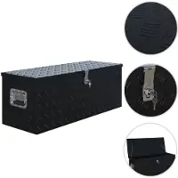 vidaXL Boîte en aluminium 1085 x 370 x 400 mm Noir