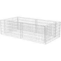 vidaXL Jardinière à gabion Acier galvanisé 180 x 90 x 50 cm