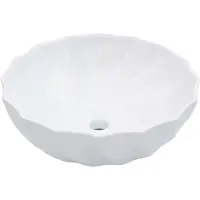 vidaXL Lavabo 46 x 17 cm céramique blanc