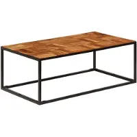 vidaXL Table basse 110x60x40 cm en bois massif d'acacia et acier