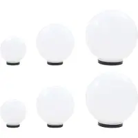 vidaXL 6 pcs. Set de lampes de jardin LED Sphérique 20/30/40 cm PMMA