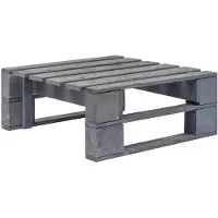 vidaXL Repose-pied palette de jardin bois gris
