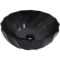 vidaXL Lavabo 46 x 17 cm Céramique noire