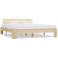 vidaXL Lit en bois massif pin 160x200 cm