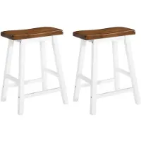 vidaXL Tabouret de bar 2 pcs. Bois massif