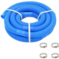 vidaXL Tuyau de piscine avec agrafes bleu 38 mm 6 m