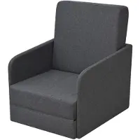 vidaXL Fauteuil-lit Extensible Tissu Gris foncé