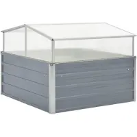 vidaXL Serre 100 x 100 x 85 cm Grise Acier galvanisé