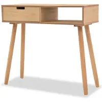 vidaXL Table console Bois de pin massif 80 x 30 x 72 cm Marron
