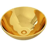 vidaXL lavabo 32,5 x 14 cm céramique Golden