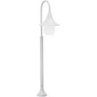 vidaXL Borne d'éclairage de jardin E27 120 cm aluminium blanc