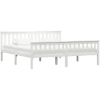 vidaXL Lit en bois massif pin blanc 180x200 cm