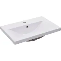 vidaXL Lavabo encastré 61 x 39,5 x 18,5 cm Céramique Blanc