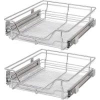 vidaXL Panier en treillis métallique 2 pcs 500 mm Argenté