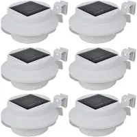 vidaXL 6x lampe d'extérieur kit d'éclairage solaire lumière de clôture lumière de gouttière blanche