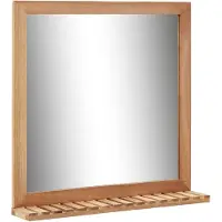 vidaXL Miroir de salle de bain 60 x 12 x 62 cm Bois de noyer massif