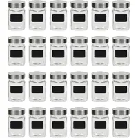 vidaXL Pots de conservation avec autocollant 24 pcs 300 ml