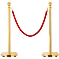 vidaXL VIP Poteau de délimitation 3 pcs. acier inoxydable Golden