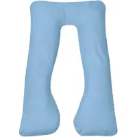 vidaXL Coussin de grossesse 90 x 145 cm Bleu clair