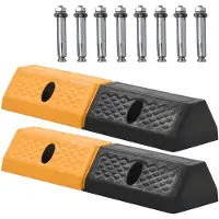 vidaXL Seuils de parking 2 pièces caoutchouc 49 x 15 x 9 cm